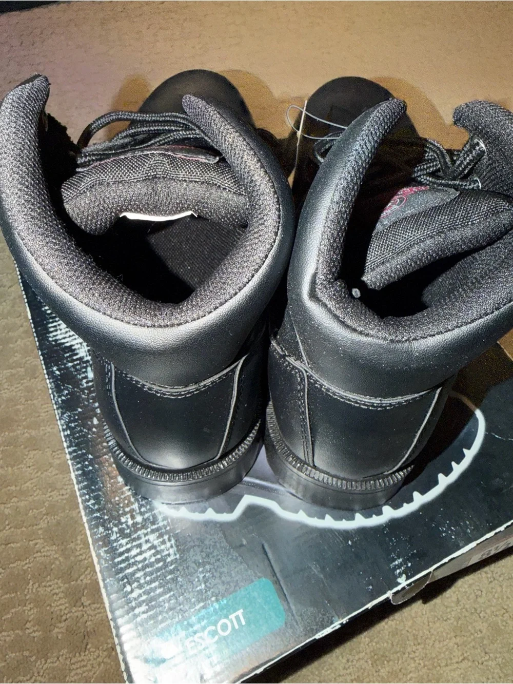 Brahma Black Lace-Up Work Boots